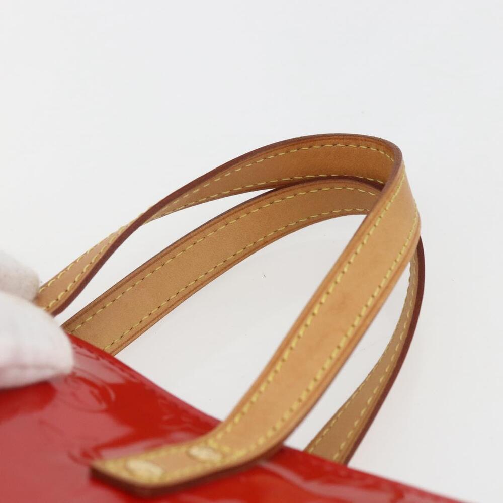 LOUIS VUITTON Monogram Vernis Reade PM Hand Bag Red Rouge M91088 LV Auth 158118 - Picture 8 of 16